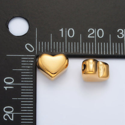 Stainless Steel 9mm Minimalist Heart Bead | B895