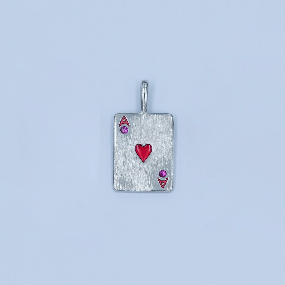 Stainless Steel Ace Playing Card CZ Pendant in Gold &amp; Silver | AA1449 - AA1452