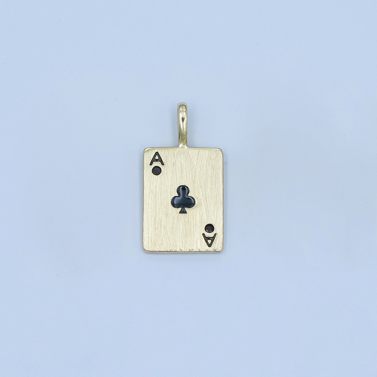 Stainless Steel Ace Playing Card CZ Pendant in Gold &amp; Silver | AA1449 - AA1452