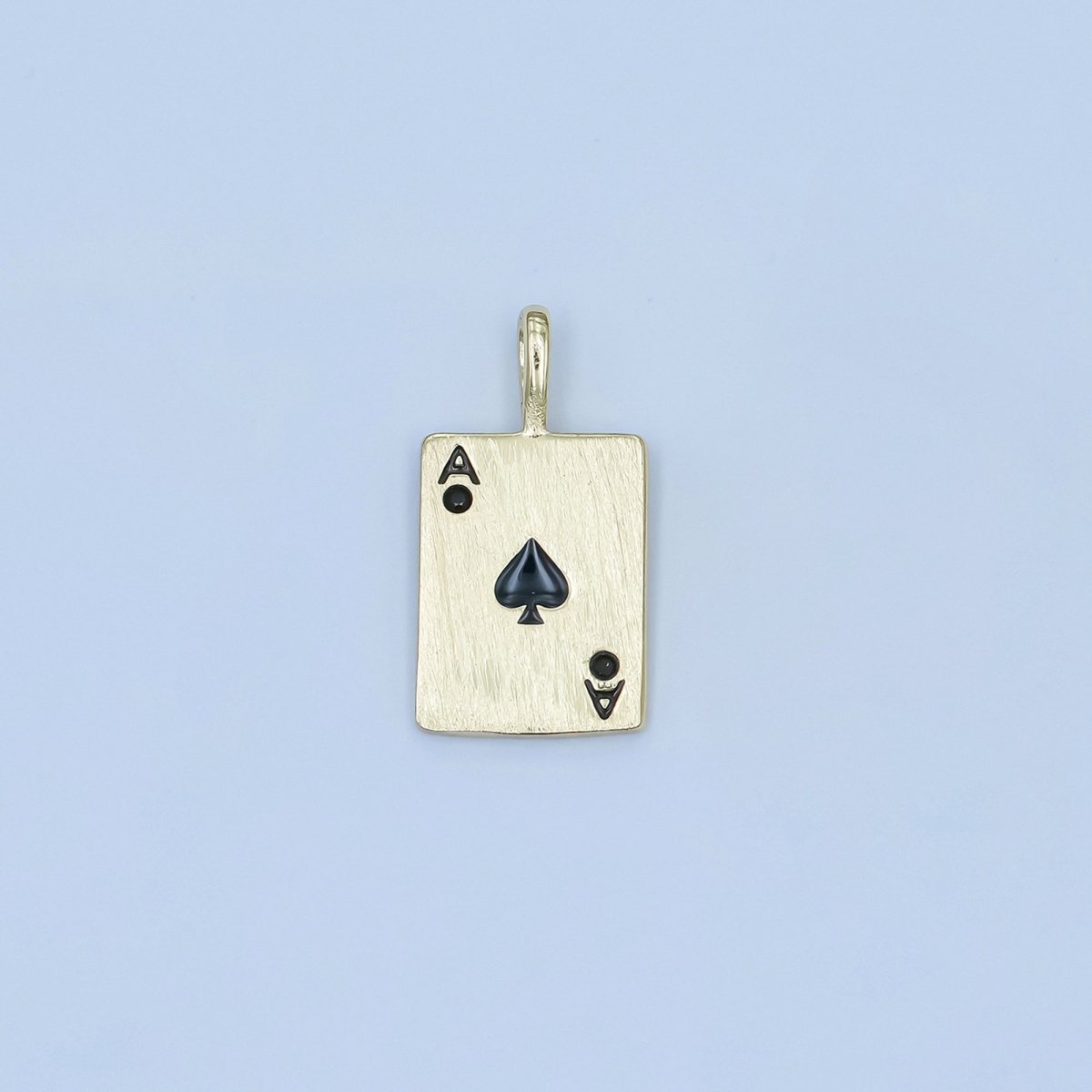 Stainless Steel Ace Playing Card CZ Pendant in Gold &amp; Silver | AA1449 - AA1452
