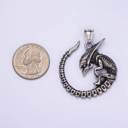 Stainless Steel Alien Charms Monster Pendant | P1443