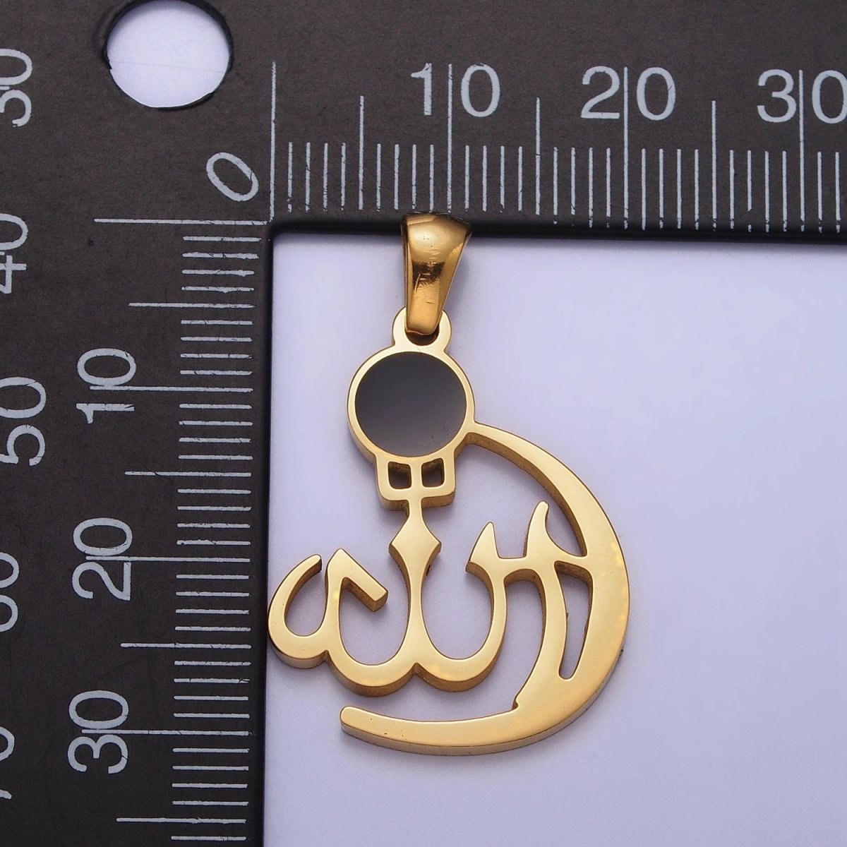 Stainless Steel "Allah" "God" Calligraphy Arabic Muslim Religious Pendant in Gold &amp; Silver J-473 J-486