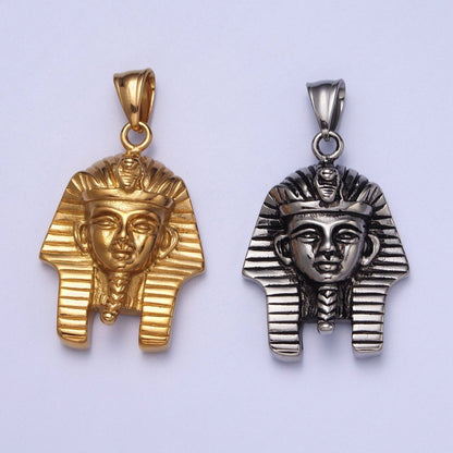 Stainless Steel Ancient Egyptian Pharaoh King Mummy Pendant in Gold &amp; Silver J-448 J-451
