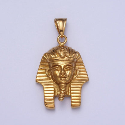 Stainless Steel Ancient Egyptian Pharaoh King Mummy Pendant in Gold &amp; Silver J-448 J-451