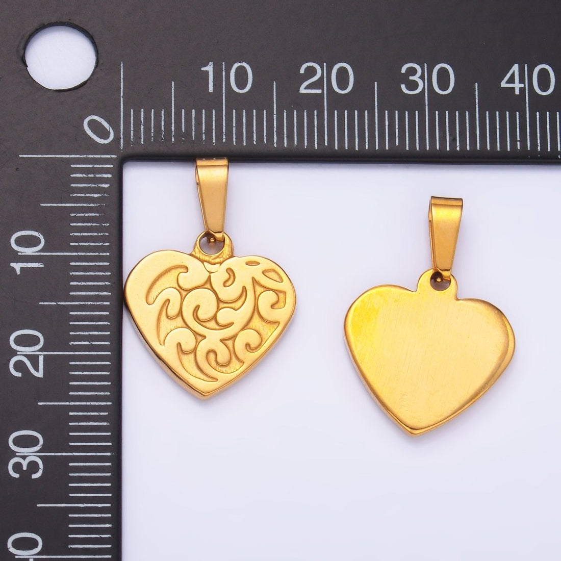 Stainless Steel Artisan Curve Heart Pendant | P1553