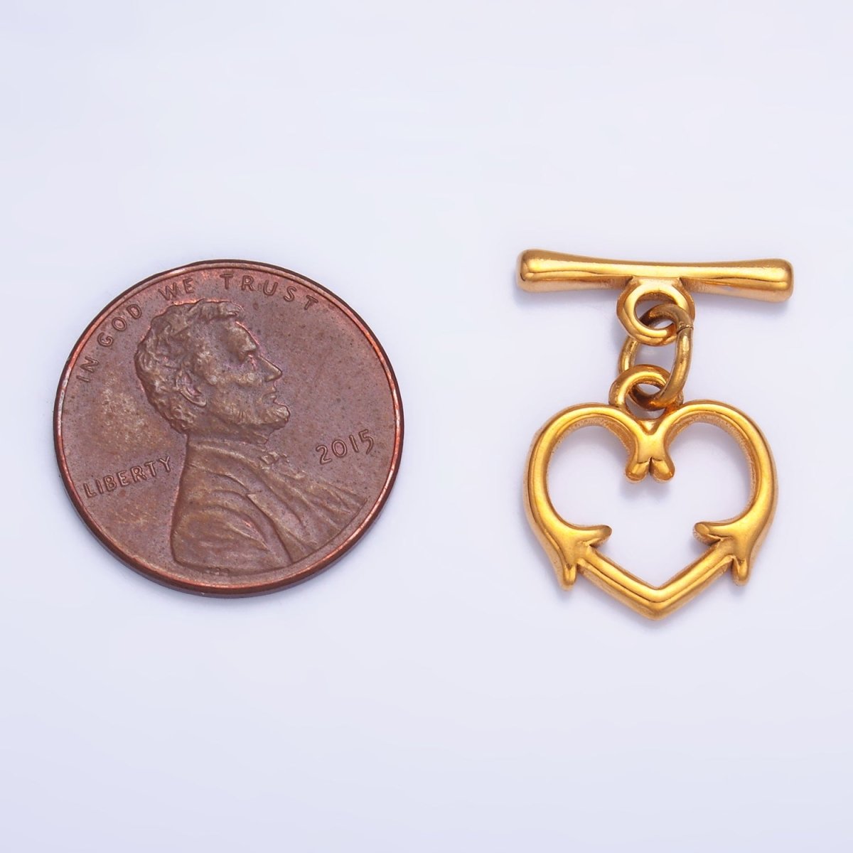 Stainless Steel Artisan Heart Toggle Clasps Closure Finding | Z1261