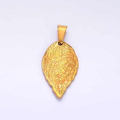 Stainless Steel Artisan Leaf Nature Pendant | P1212