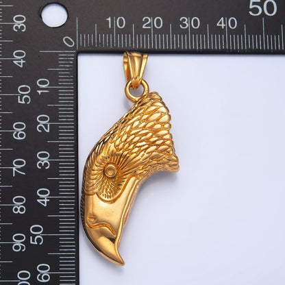 Stainless Steel Bald Eagle Head Bird Animal Pendant | P1489