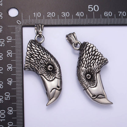 Stainless Steel Bald Eagle Head Charms Pendant Bird Charm | P1450