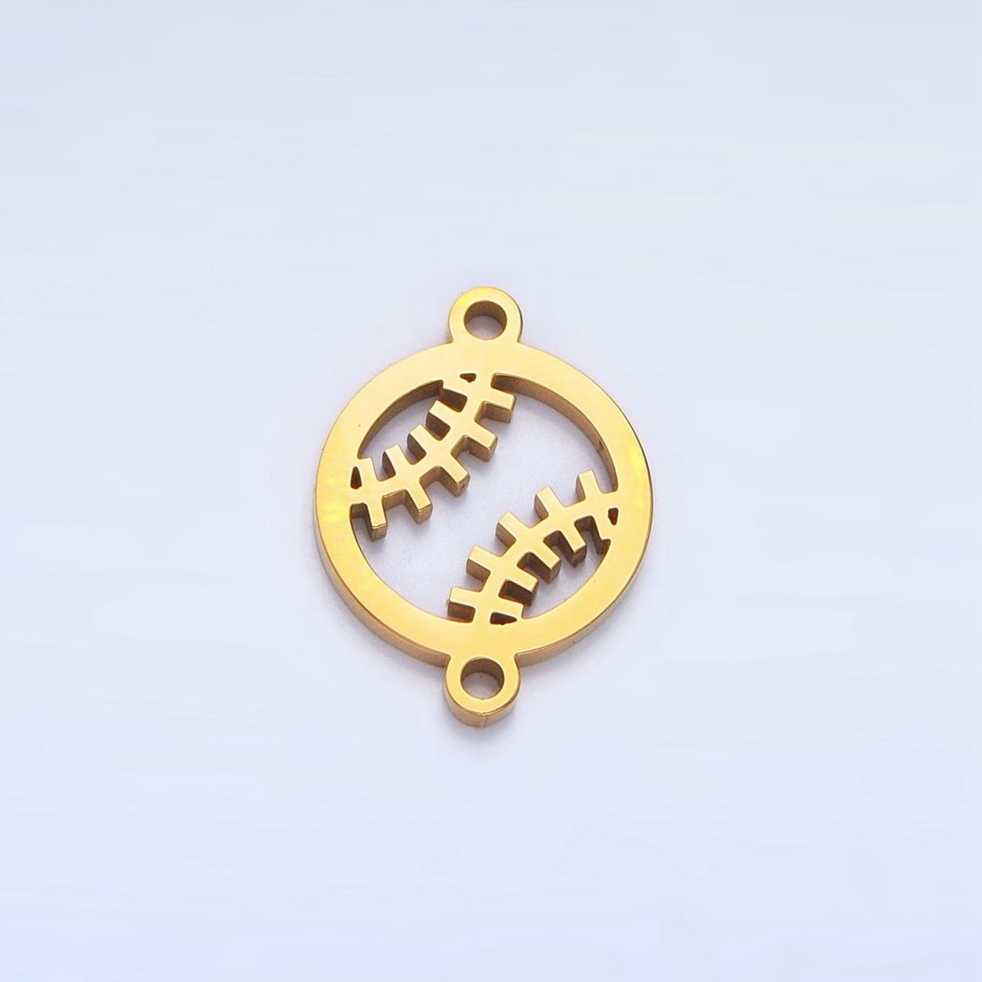 Stainless Steel Baseball Sports Charm Connector in Gold &amp; Silver | G-459