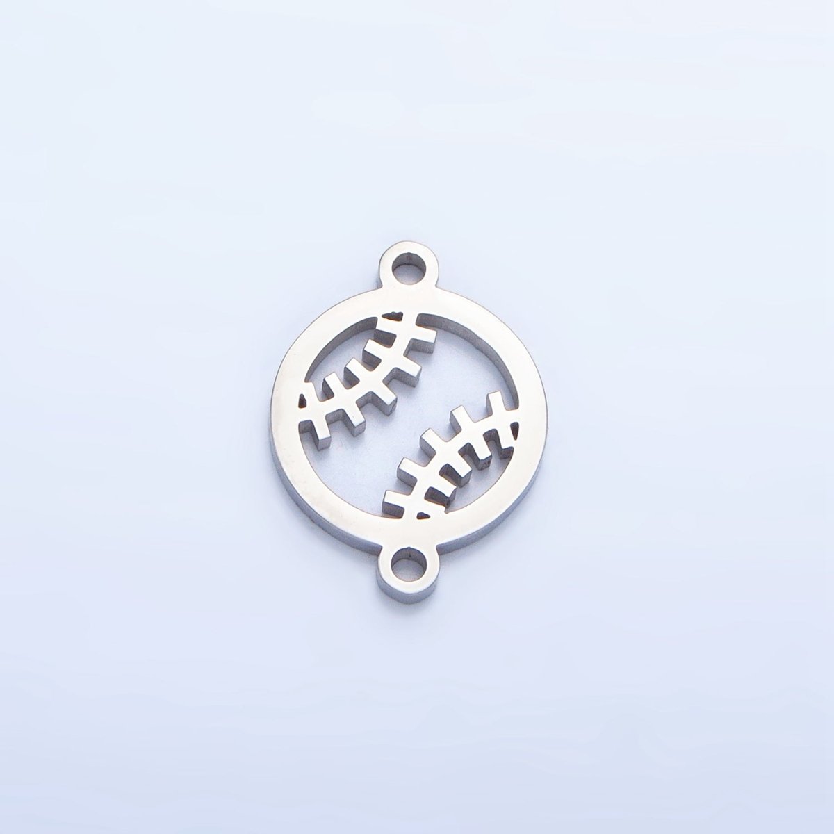 Stainless Steel Baseball Sports Charm Connector in Gold &amp; Silver | G-459