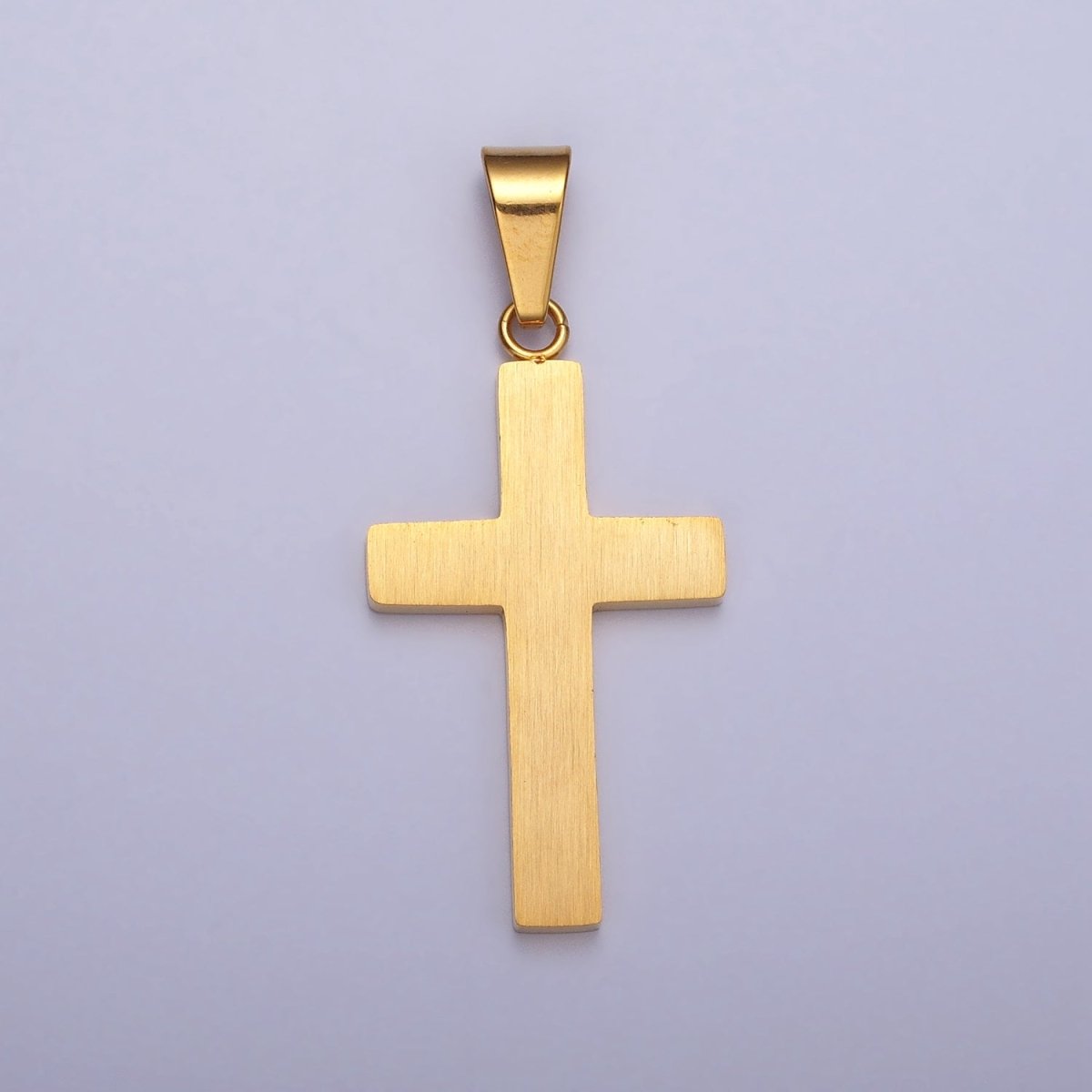 Stainless Steel Black Latin Cross Religious 44mm Pendant in Gold &amp; Silver J-570 J-574