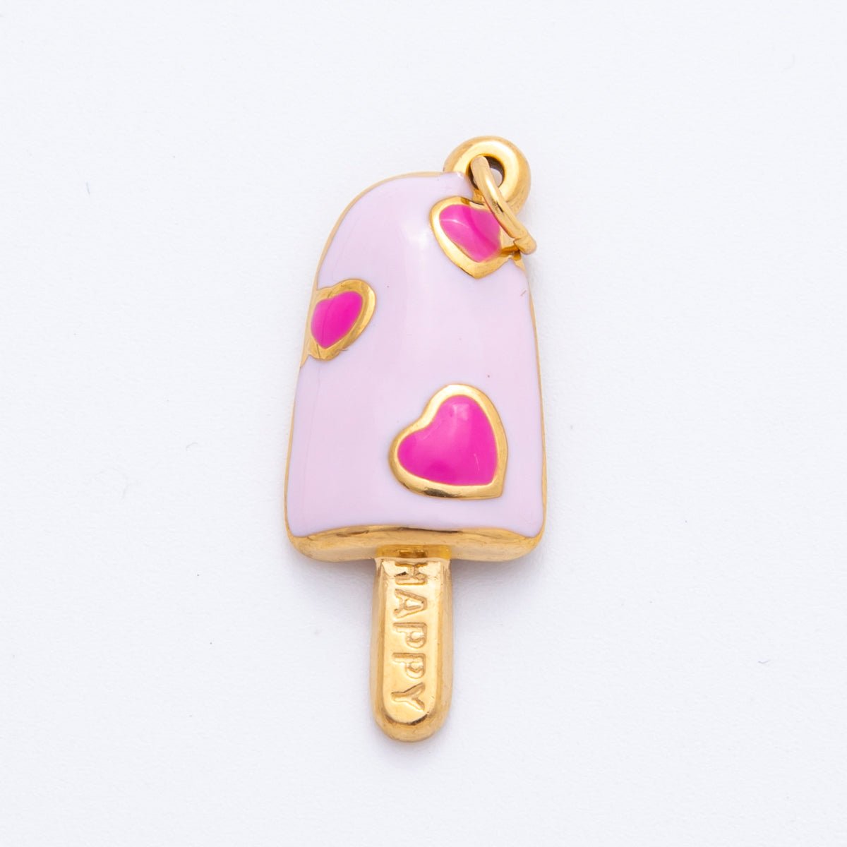 Stainless Steel Blue, Pink, Purple, Multicolor Enamel Popsicle Ice Cream Charm | J448 J452