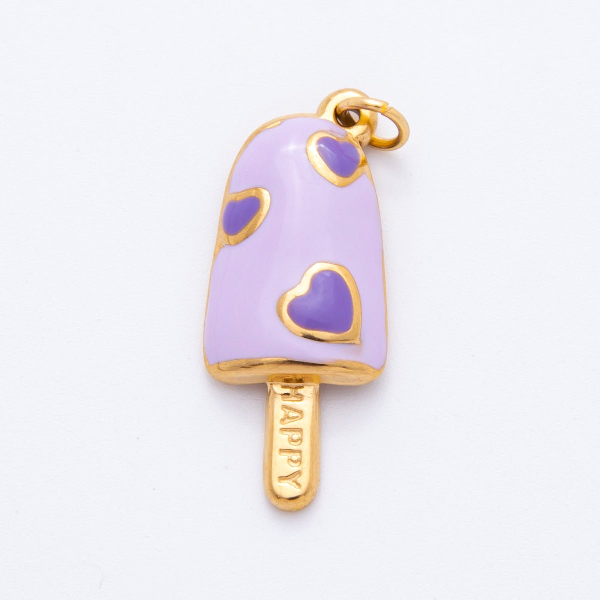 Stainless Steel Blue, Pink, Purple, Multicolor Enamel Popsicle Ice Cream Charm | J448 J452