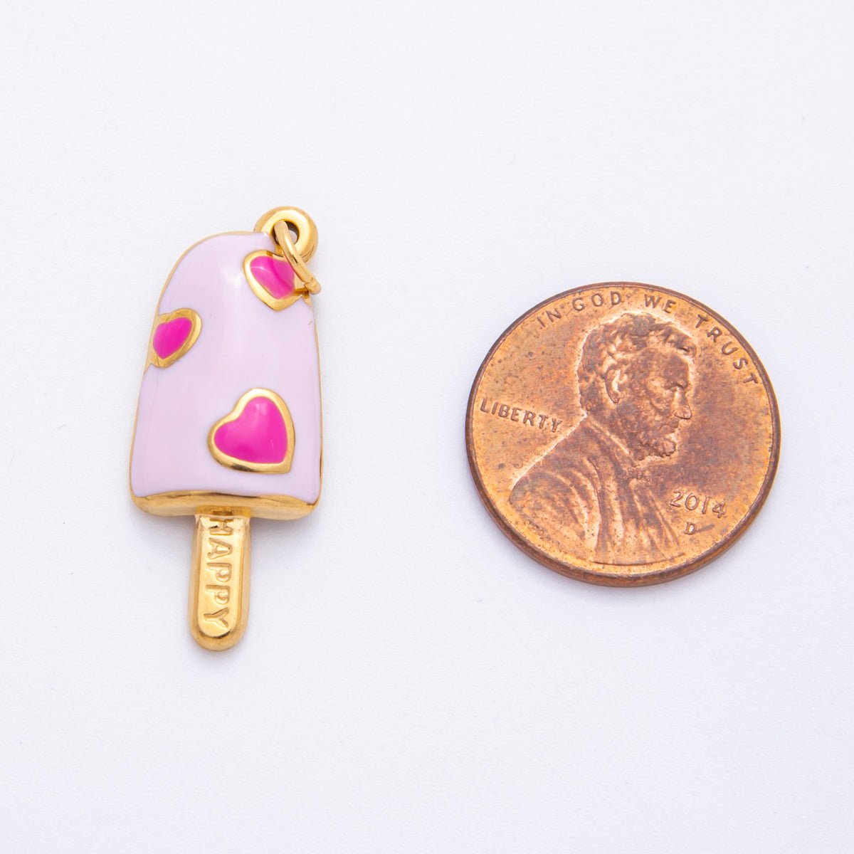 Stainless Steel Blue, Pink, Purple, Multicolor Enamel Popsicle Ice Cream Charm | J448 J452