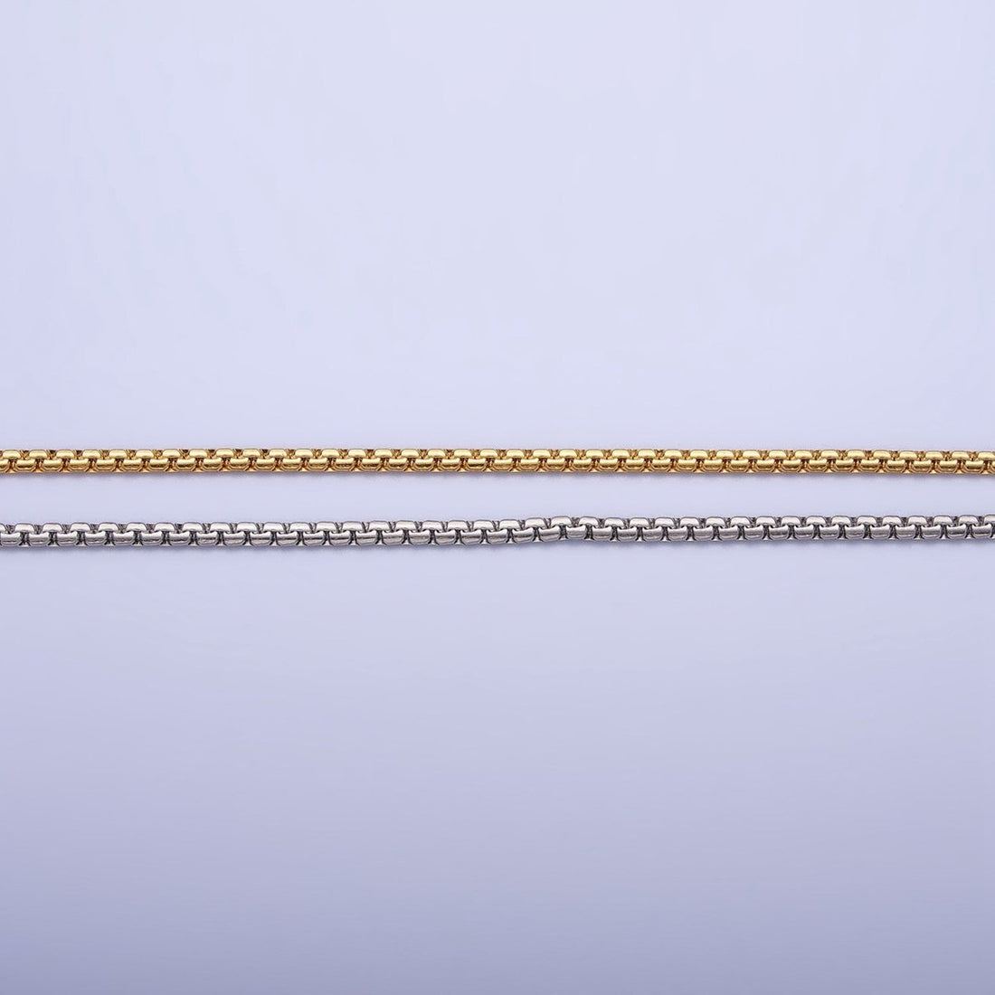 Stainless Steel Box Boston Chain Necklace 2mm Thick Gold Box Chain 17.7 inches, 19.6 inches for Jewelry Making | WA-1700 WA-1705 Clearance Pricing