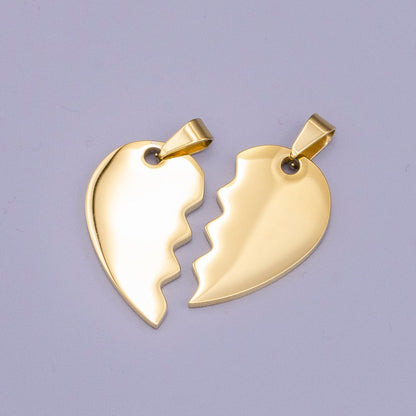 Stainless Steel Breakable Heart Couple&