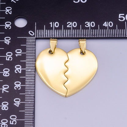 Stainless Steel Breakable Heart Couple&