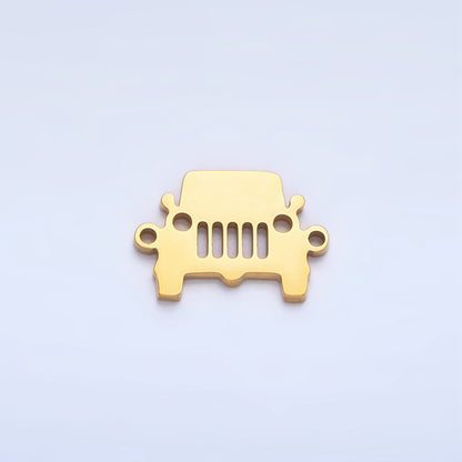 Stainless Steel Car Vehicle Charm Connector in Gold &amp; Silver | G-464