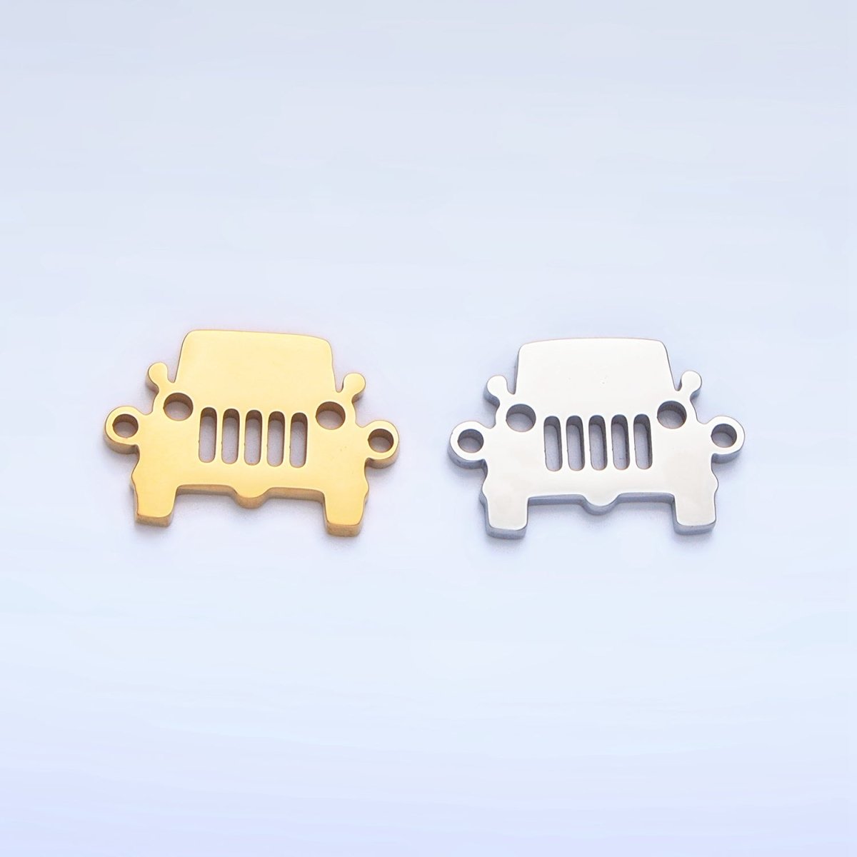 Stainless Steel Car Vehicle Charm Connector in Gold &amp; Silver | G-464