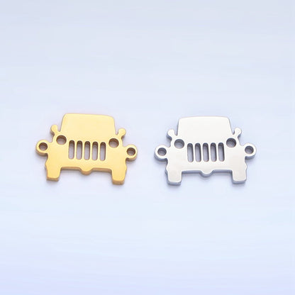 Stainless Steel Car Vehicle Charm Connector in Gold &amp; Silver | G-464