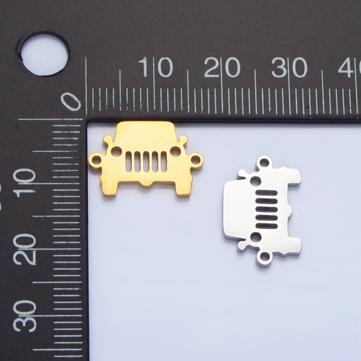 Stainless Steel Car Vehicle Charm Connector in Gold &amp; Silver | G-464
