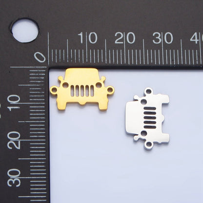 Stainless Steel Car Vehicle Charm Connector in Gold &amp; Silver | G-464