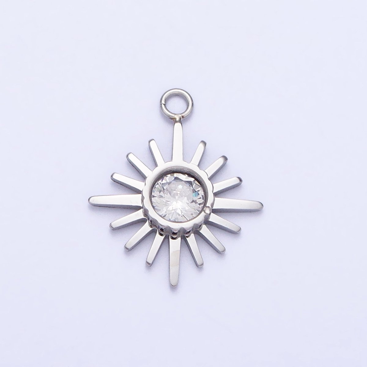 Stainless Steel Celestial North Star Clear CZ Add-On Charm in Gold &amp; Silver | P-892