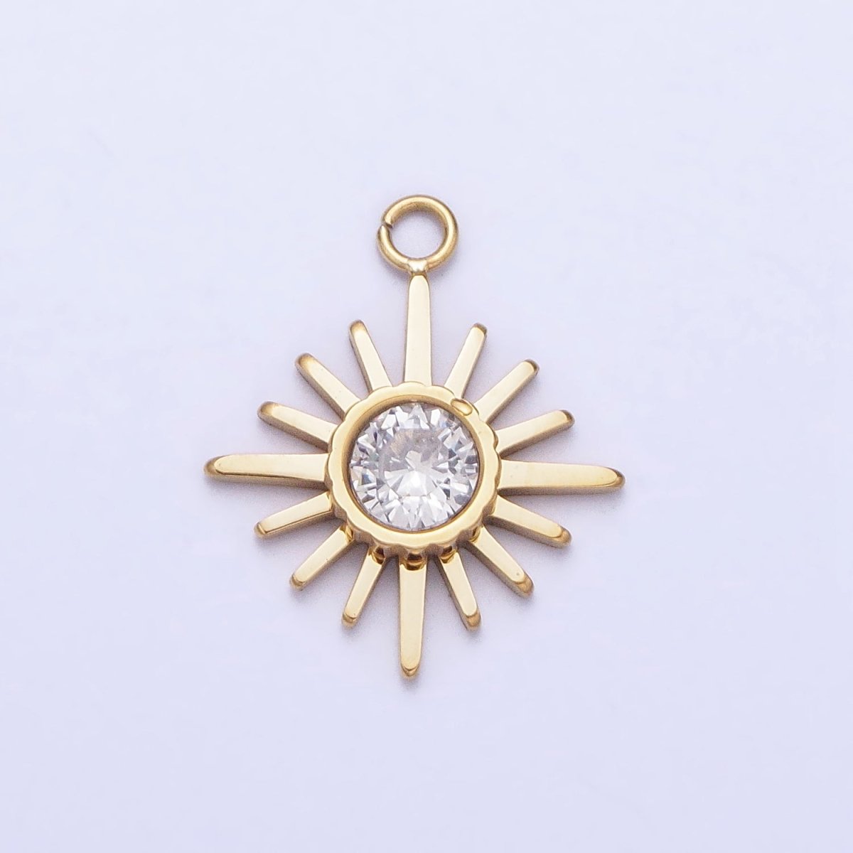 Stainless Steel Celestial North Star Clear CZ Add-On Charm in Gold &amp; Silver | P-892