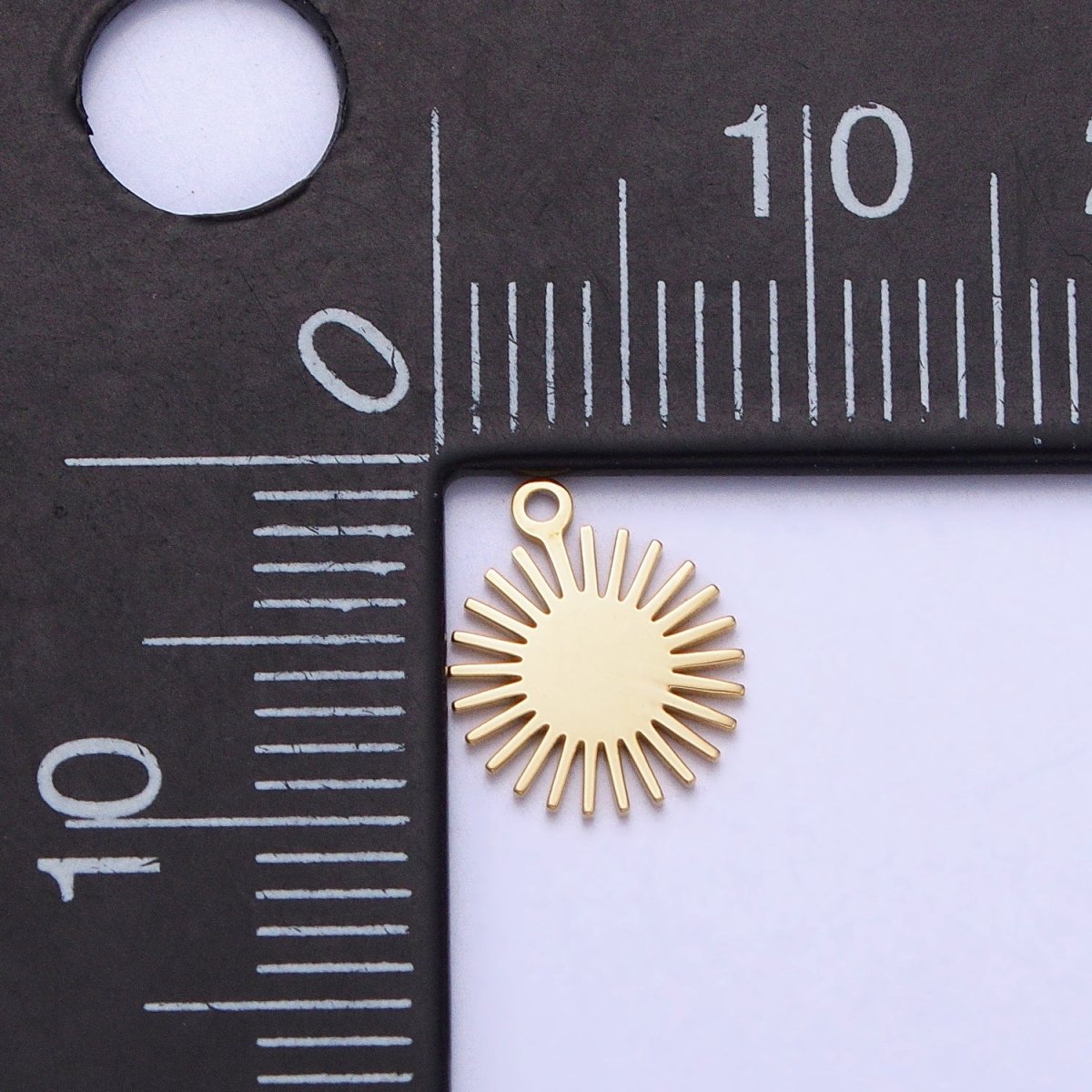 Stainless Steel Celestial Sun Beam Ray Add-On Charm in Gold &amp; Silver | P-889