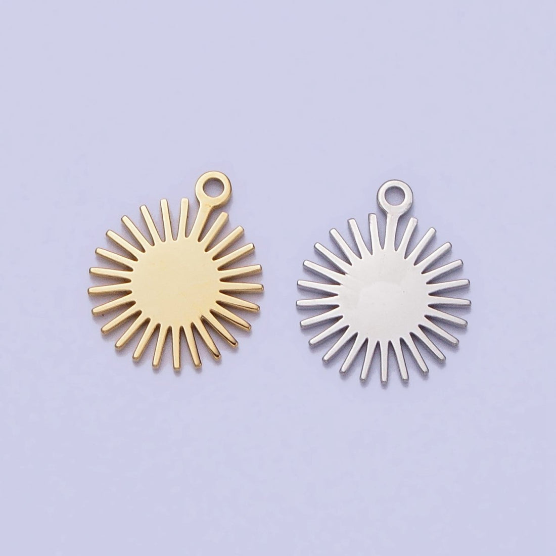 Stainless Steel Celestial Sun Beam Ray Add-On Charm in Gold &amp; Silver | P-889