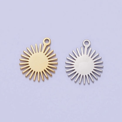 Stainless Steel Celestial Sun Beam Ray Add-On Charm in Gold &amp; Silver | P-889