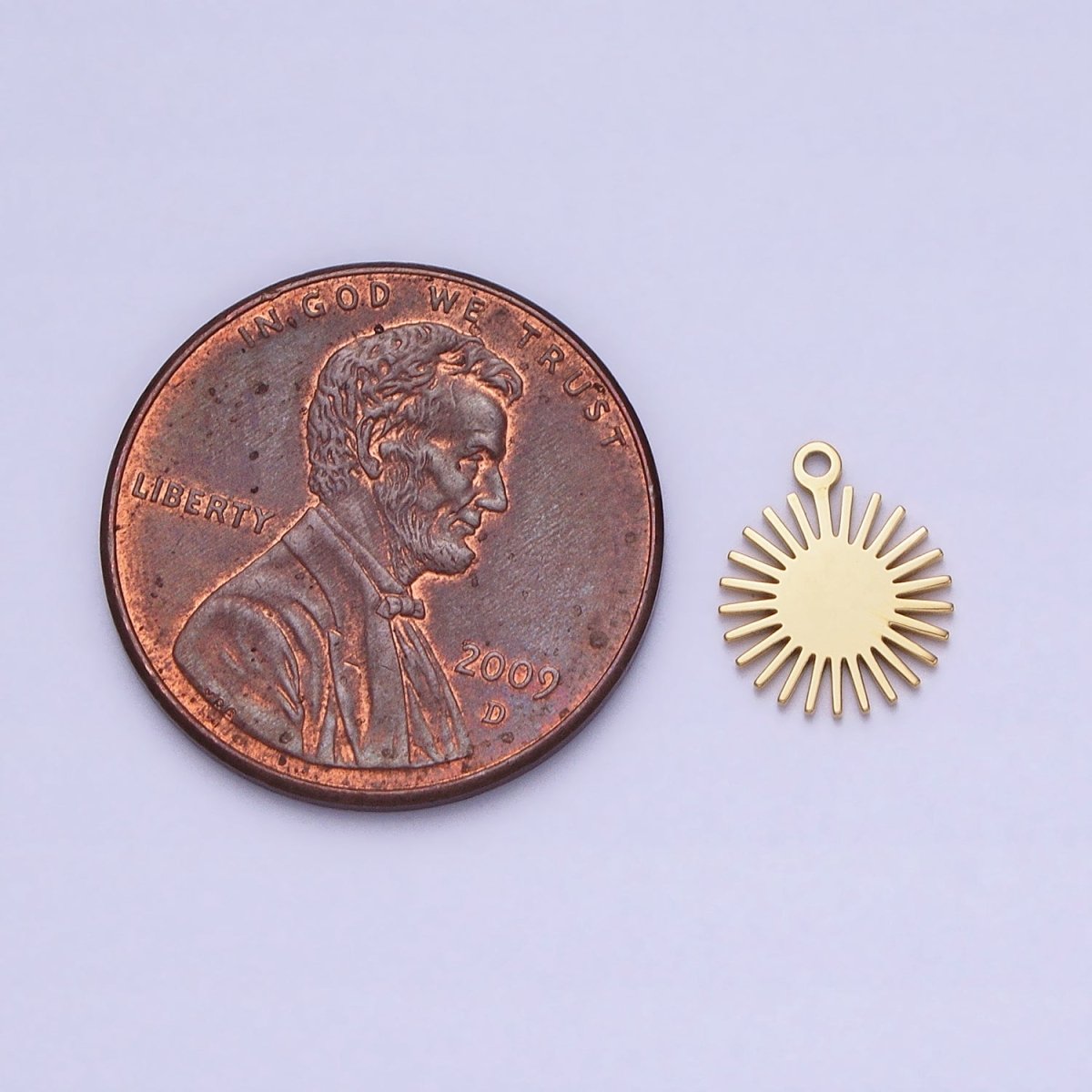 Stainless Steel Celestial Sun Beam Ray Add-On Charm in Gold &amp; Silver | P-889