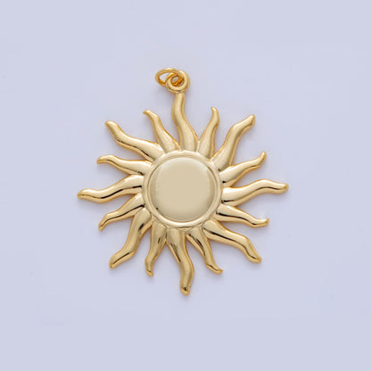 Stainless Steel Celestial Sunburst Minimalist Charm | AF314
