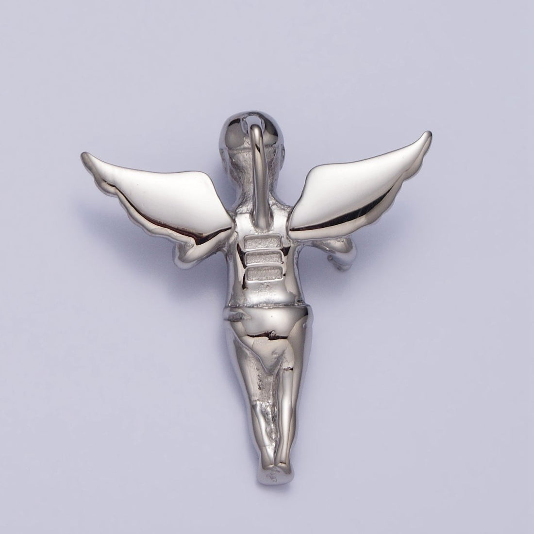 Stainless Steel Cherub Baby Angel Pendant in Gold &amp; Silver | P-1084