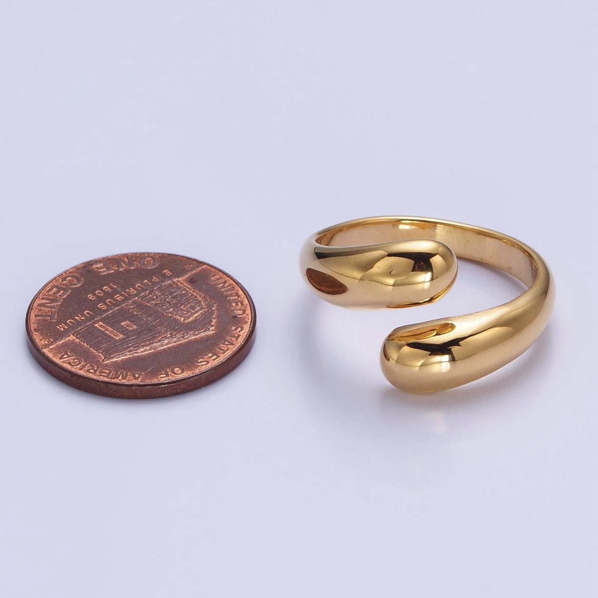 Stainless Steel Chubby Geometric Claw Open Band Ring in Gold &amp; Silver | O-1730~O-1732