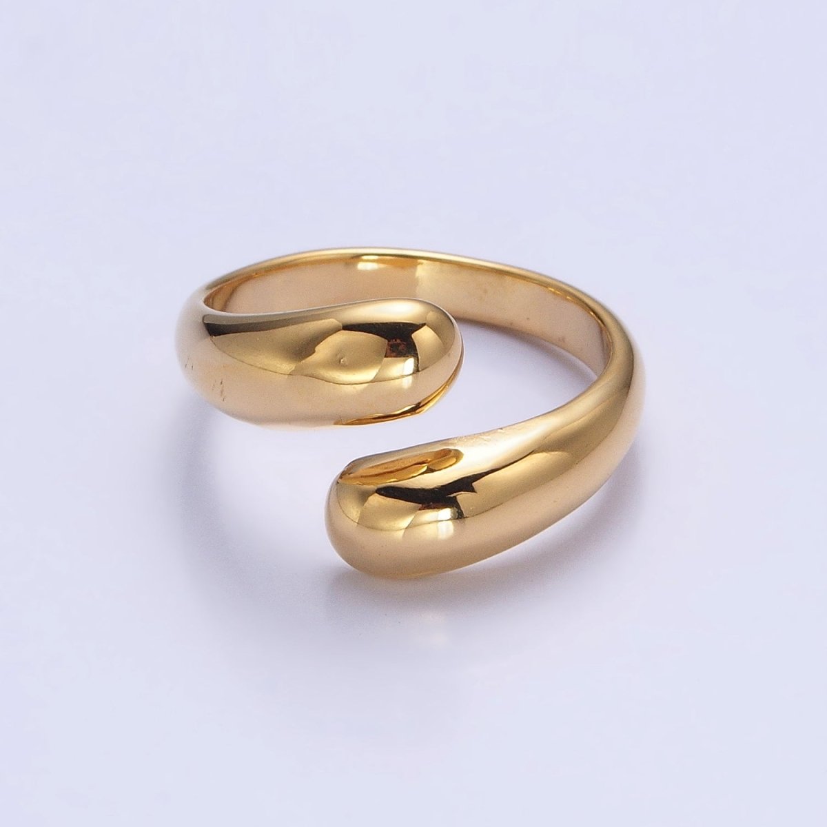 Stainless Steel Chubby Geometric Claw Open Band Ring in Gold &amp; Silver | O-1730~O-1732