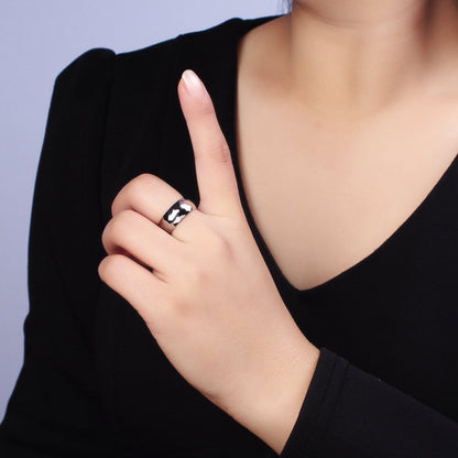 Stainless Steel Chunky Hammered Minimalist Band Ring in Gold &amp; Silver | O-1649~O-1656