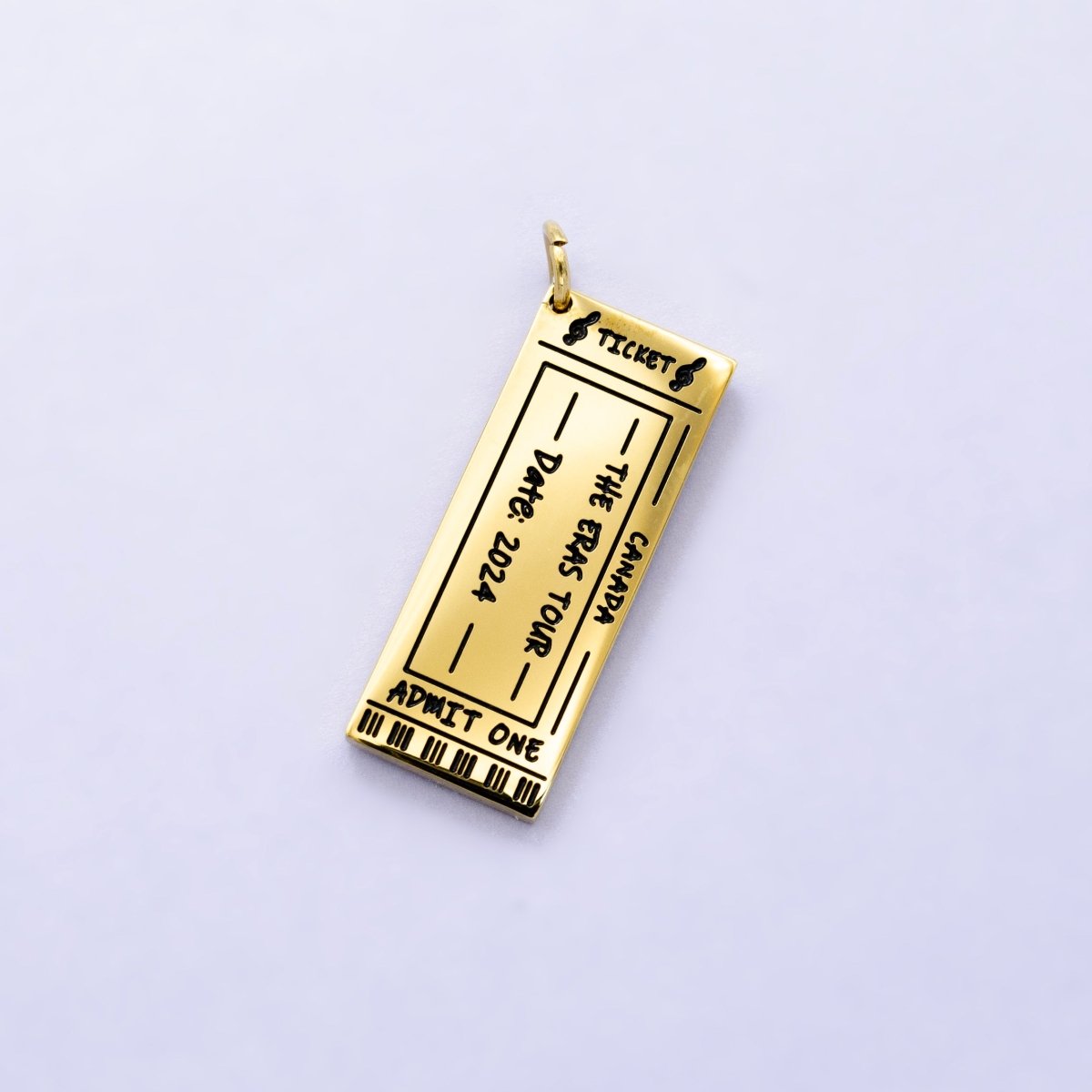 Stainless Steel Concert Ticket Era Show Charm Memorable 2024 2023 Charm | P1274