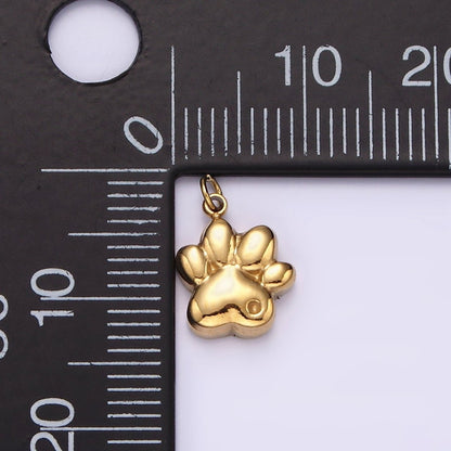 Stainless Steel Dot Pawprint Pet Animal Minimalist Charm in Gold &amp; Silver | P1309