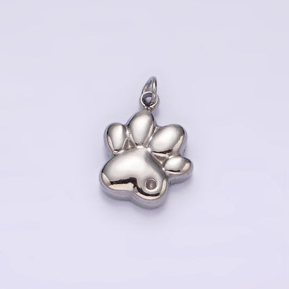 Stainless Steel Dot Pawprint Pet Animal Minimalist Charm in Gold &amp; Silver | P1309