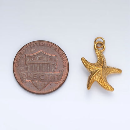 Stainless Steel Dotted Starfish Ocean Charm | P1047