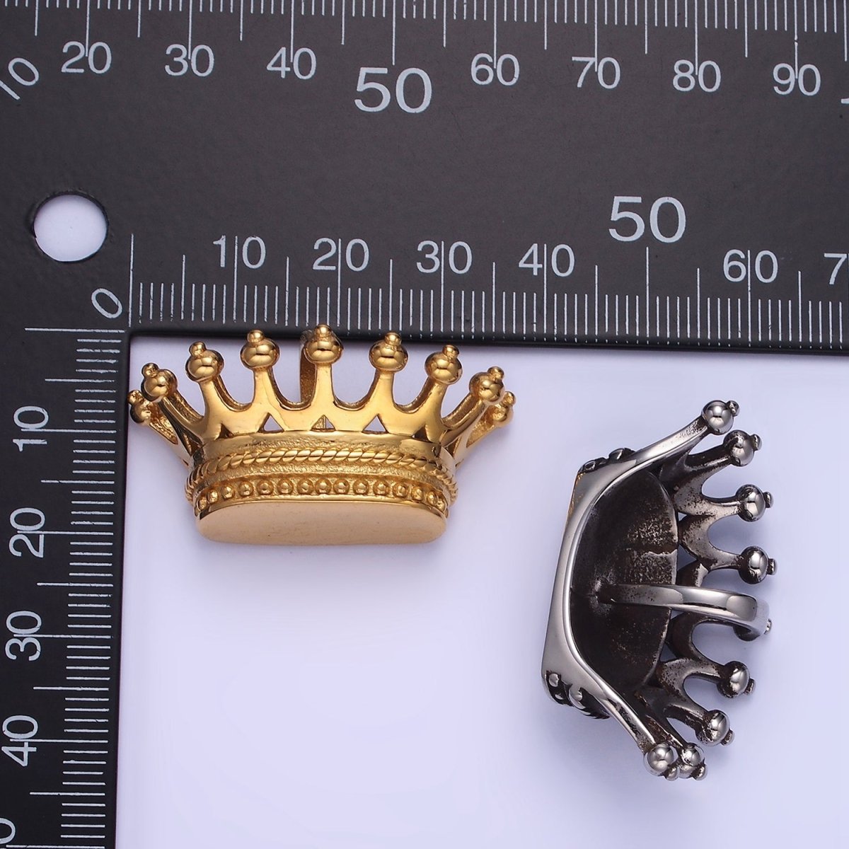 Stainless steel Duke Prince Royal Crown Charm Pendant, Royalty Vintage Crown Design | P1215