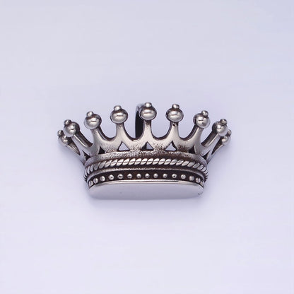 Stainless steel Duke Prince Royal Crown Charm Pendant, Royalty Vintage Crown Design | P1215