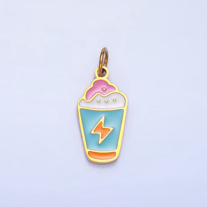 Stainless Steel Enamel Cold Drink Slushie Frappe Charm | P1533