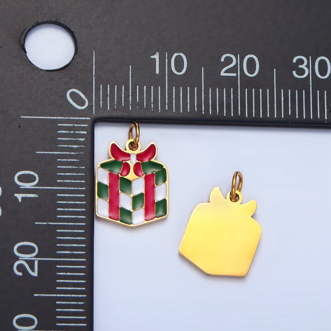 Stainless Steel Enamel Presents Gift Christmas Holiday Charm | P1505