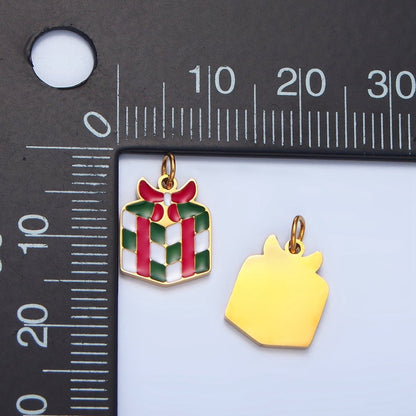 Stainless Steel Enamel Presents Gift Christmas Holiday Charm | P1505