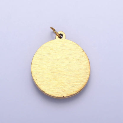 Stainless Steel Evil Eye Add-On Round Charm in Gold &amp; Silver | P-1220