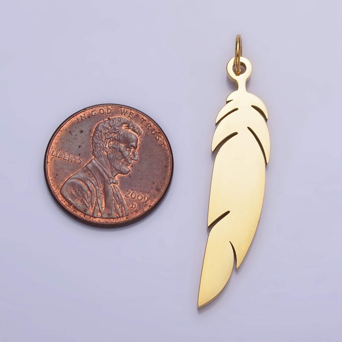 Stainless Steel Feather Wing Strand Add-On Charm in Gold &amp; Silver | P-921