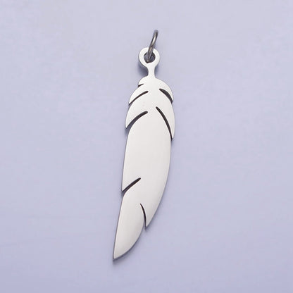 Stainless Steel Feather Wing Strand Add-On Charm in Gold &amp; Silver | P-921